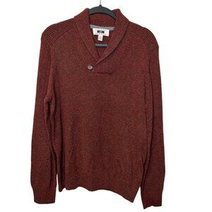 Joseph Abboud Shawl Collar Sweater Burgundy Wool Blend Boys Size XL Timeless